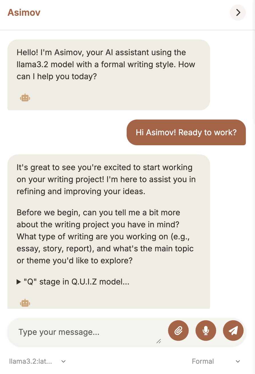 Chatbot in action